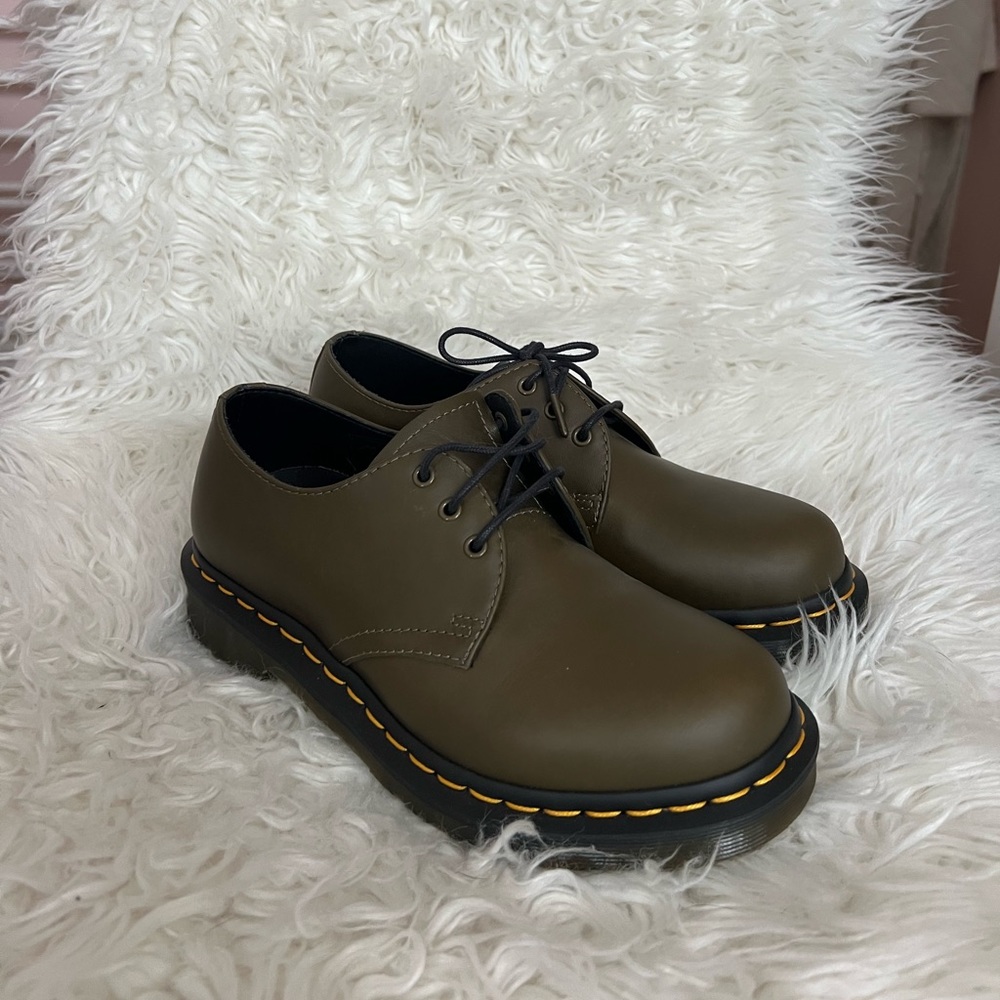 Dr Martens Olive Oxford Shoes